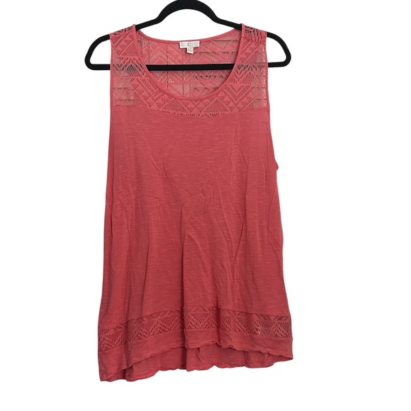Charming Charlie Tops - ⚡️ Charming Charlie Coral Lace Tank Top